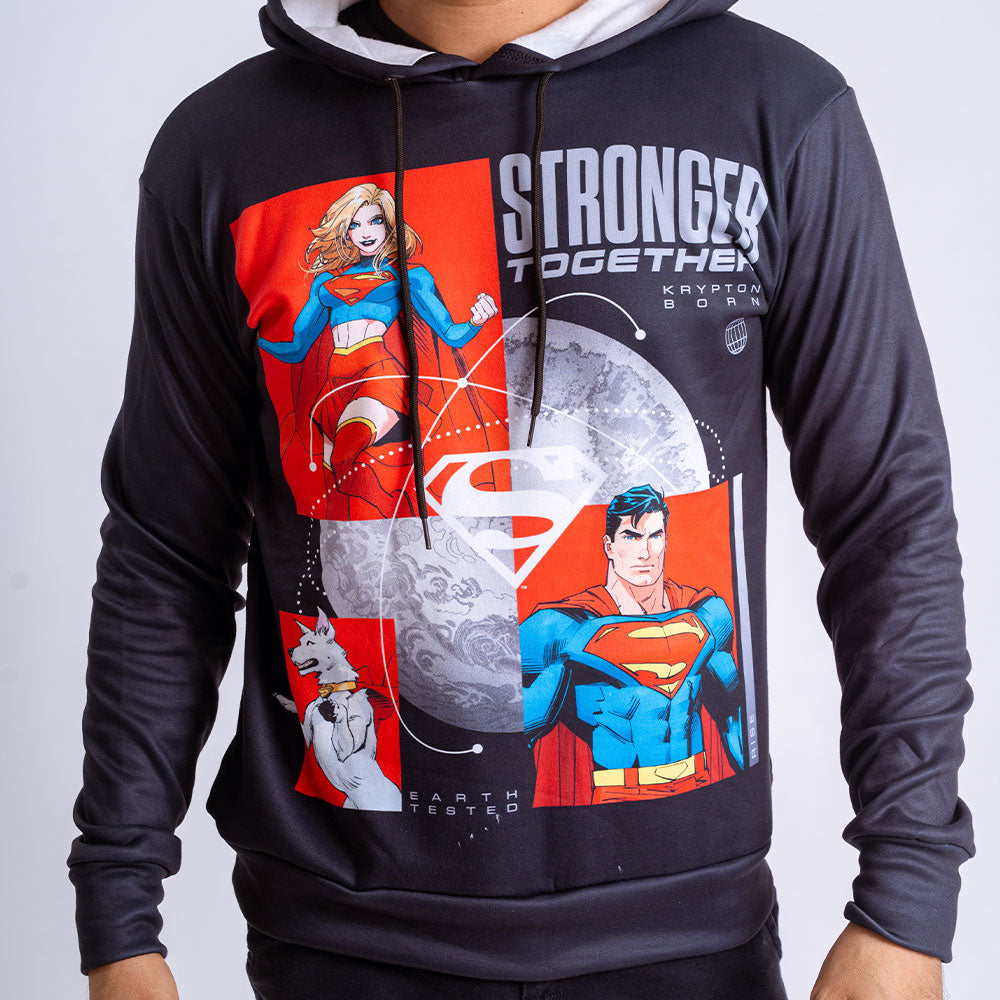 Sudadera Superman Y Supergirl