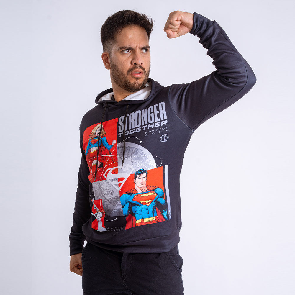 Sudadera Superman Y Supergirl