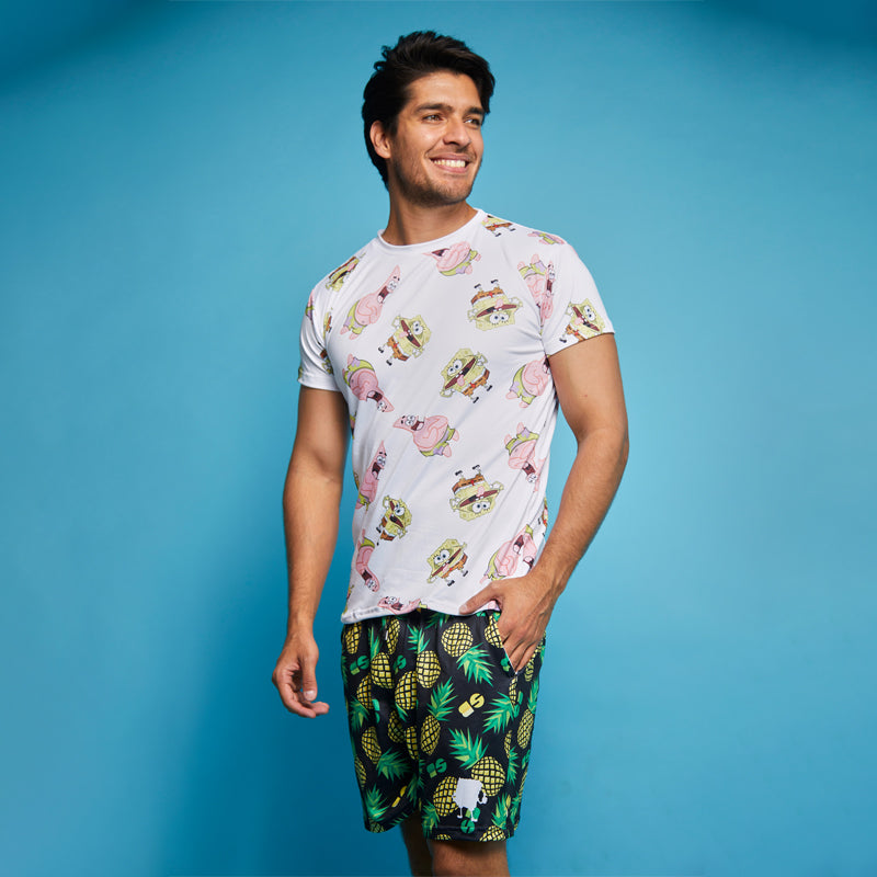 Conjunto Pijama Patricio y Bob Esponja Piñas
