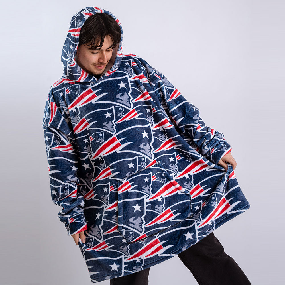 Sudaderota New England Patriots MaxiLogo