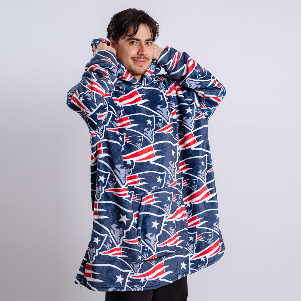 Sudaderota New England Patriots MaxiLogo