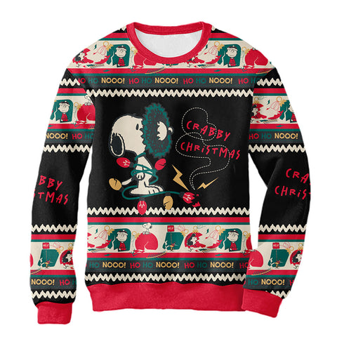 Sudadera Navideña Snoopy Crabby Christmas