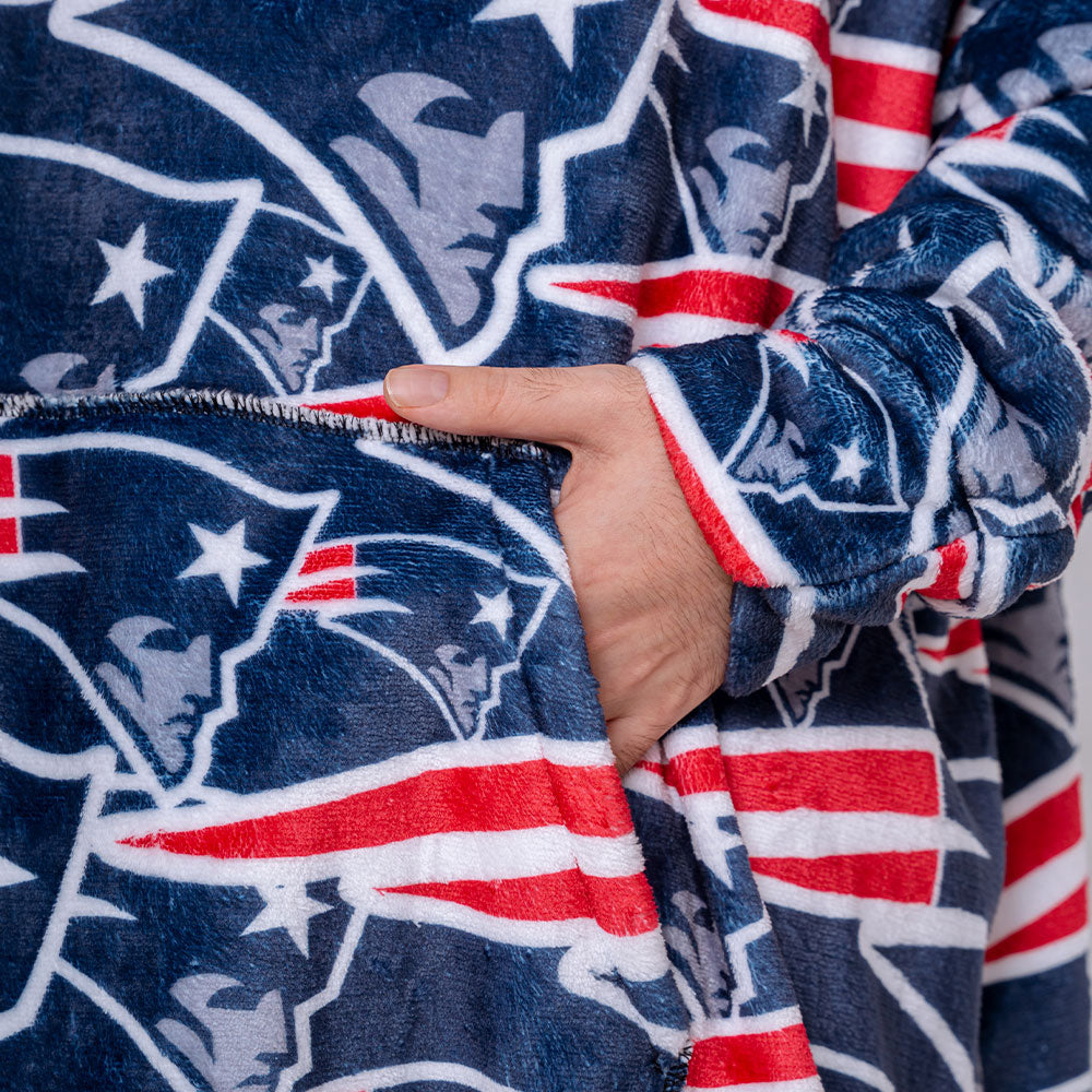 Sudaderota New England Patriots MaxiLogo