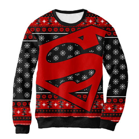 Sudadera Navideña Superman Black