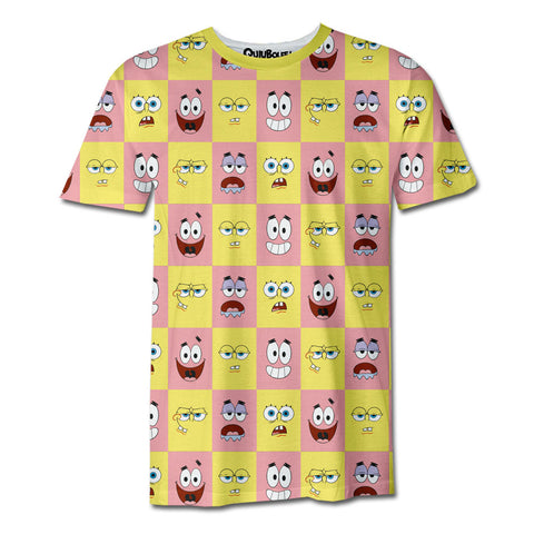 Playera Pijama Bob y Patricio Caras