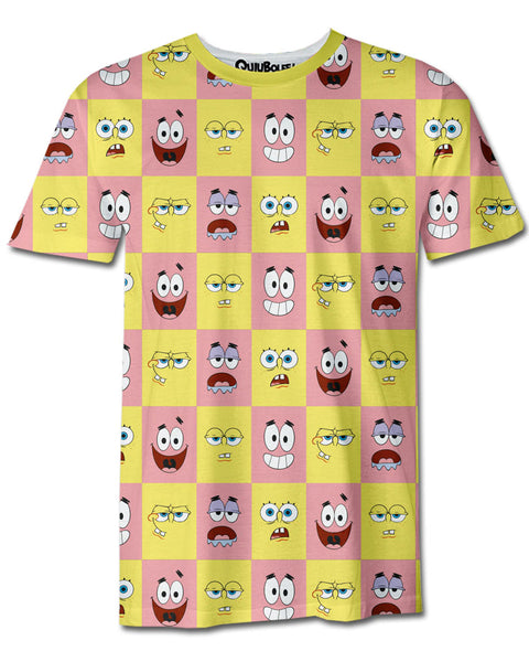 Playera Pijama Bob y Patricio Caras