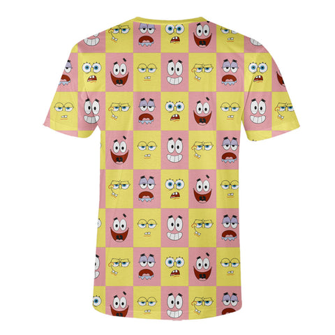 Playera Pijama Bob y Patricio Caras
