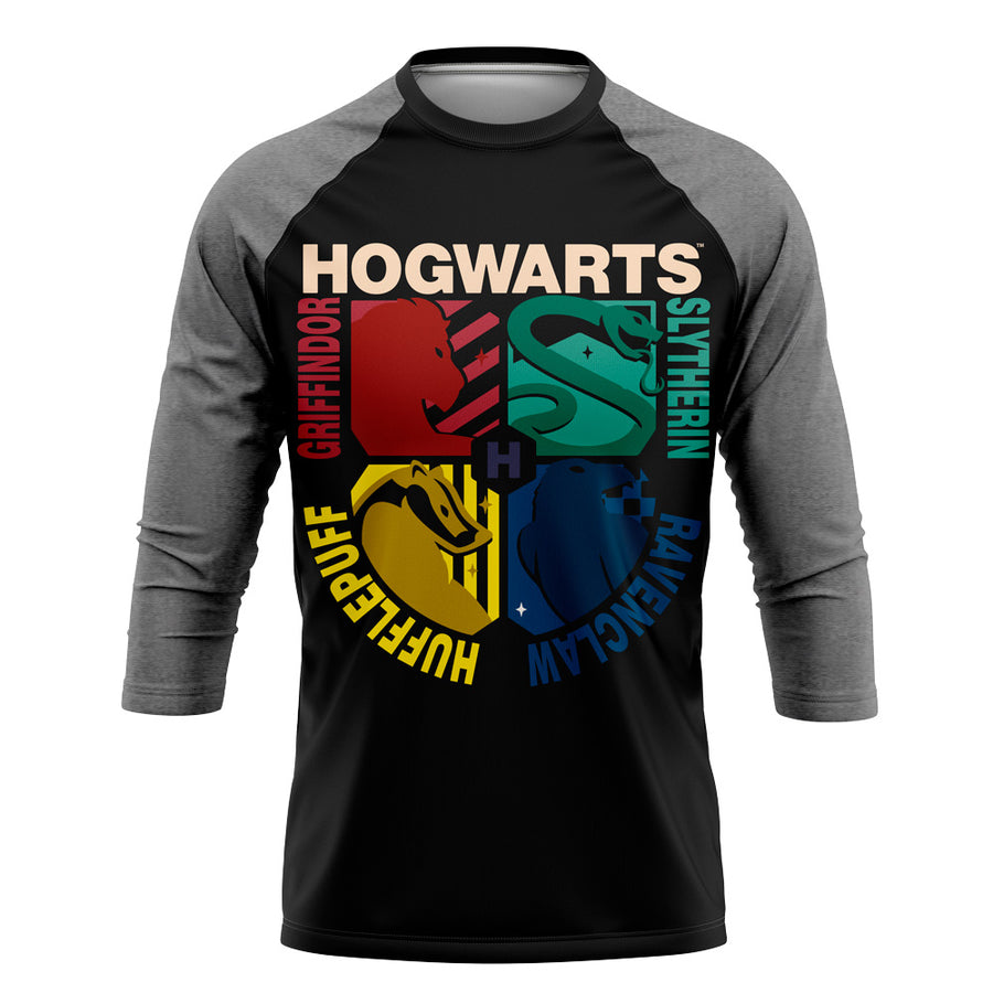 Playera Pijama Ranglan Howgarts Black