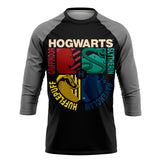 Playera Pijama Ranglan Howgarts Black