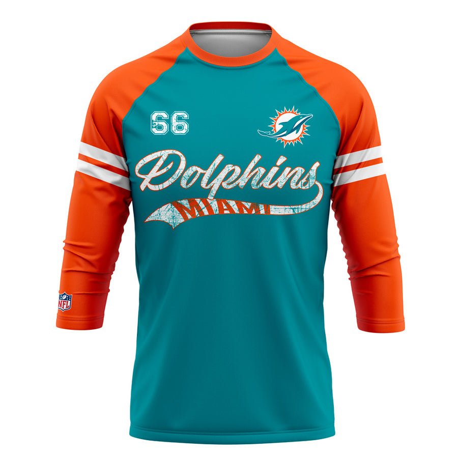 Playera Pijama Ranglan Miami Dolphins Classic