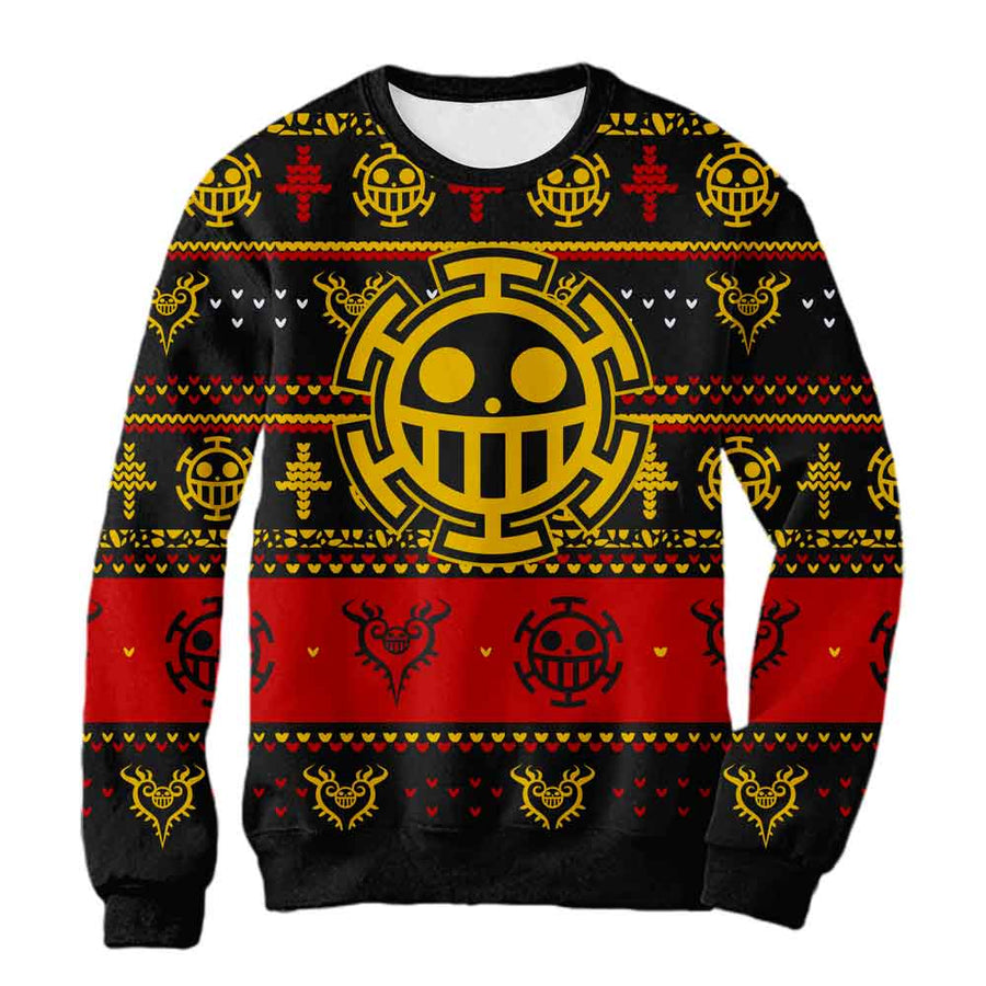 Sudadera Navideña Piratas Corazón Trafalgar Law