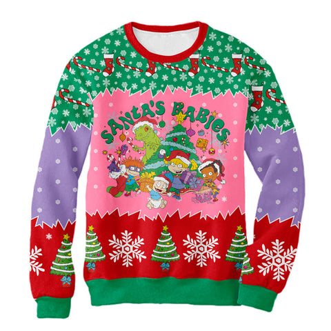 Sudadera Navideña Rugrats Santas Babies