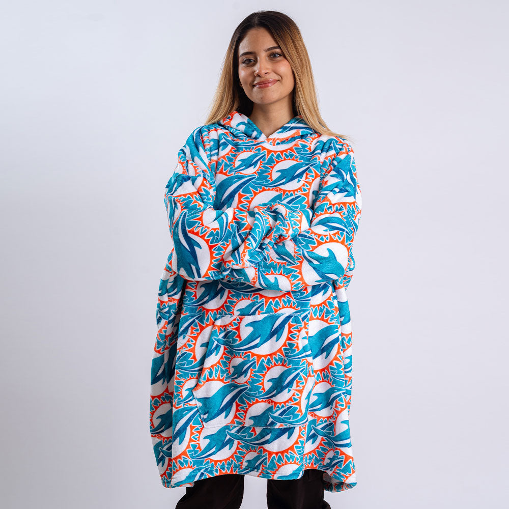 Sudaderota Miami Dolphins MaxiLogo