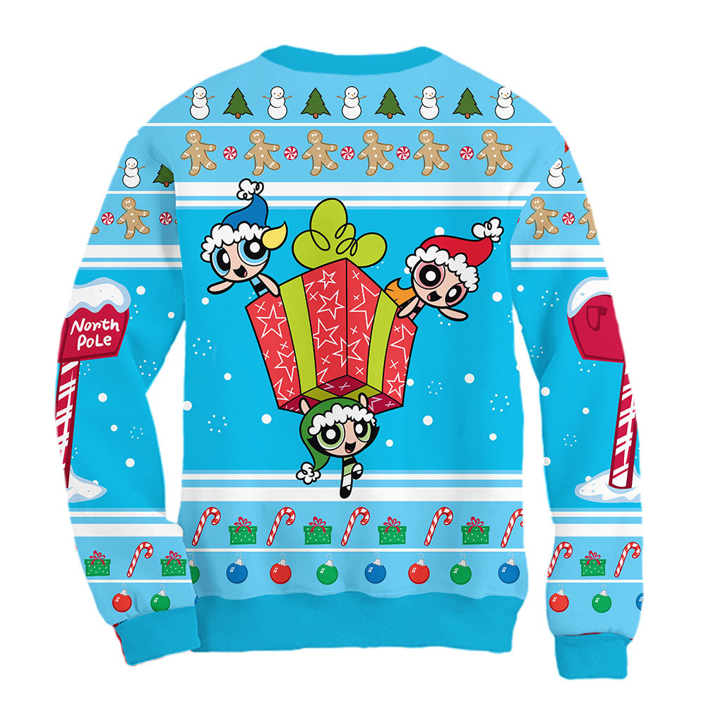 Sudadera Navideña Chicas Superpoderosas Burbuja Oficial