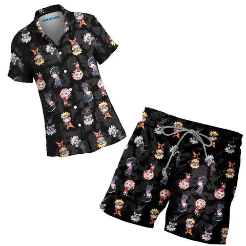 Conjunto Camisa Pijama Equipo 7 Chibis