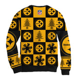 Sudadera Navideña Pittsburgh Steelers Cuadros