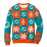 Sudadera Navideña Miami Dolphins Cuadros