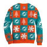 Sudadera Navideña Miami Dolphins Cuadros