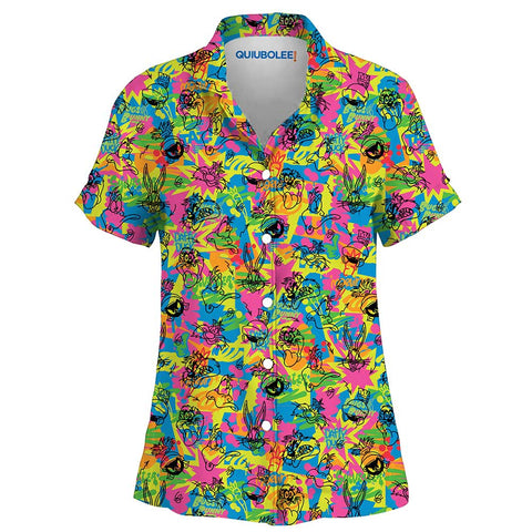 Camisa Pijama Looney Tunes Neon