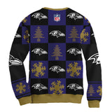 Sudadera Navideña Baltimore Ravens Cuadros
