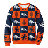 Sudadera Navideña Denver Broncos Cuadros