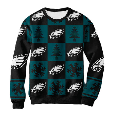 Sudadera Navideña Philadelphia Eagles Cuadros