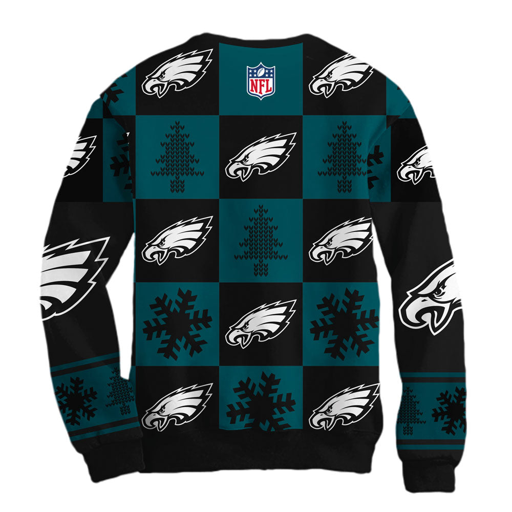 Sudadera Navideña Philadelphia Eagles Cuadros