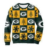 Sudadera Navideña Green Bay Packers Cuadros