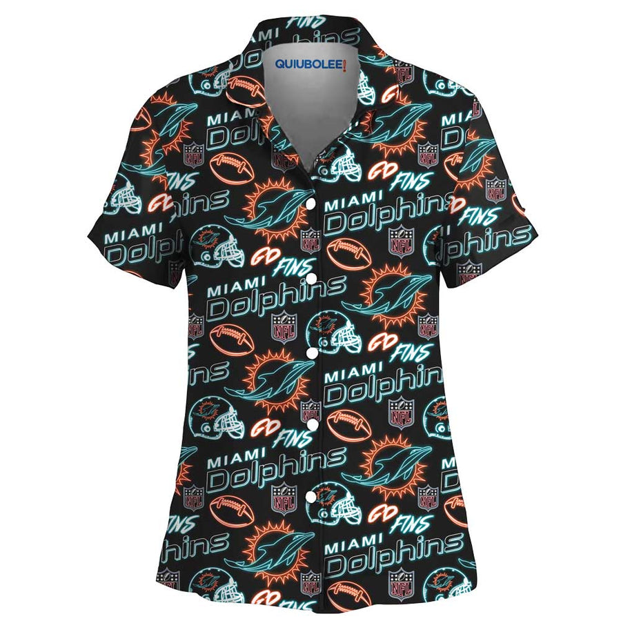 Camisa Pijama Dolphins Neon