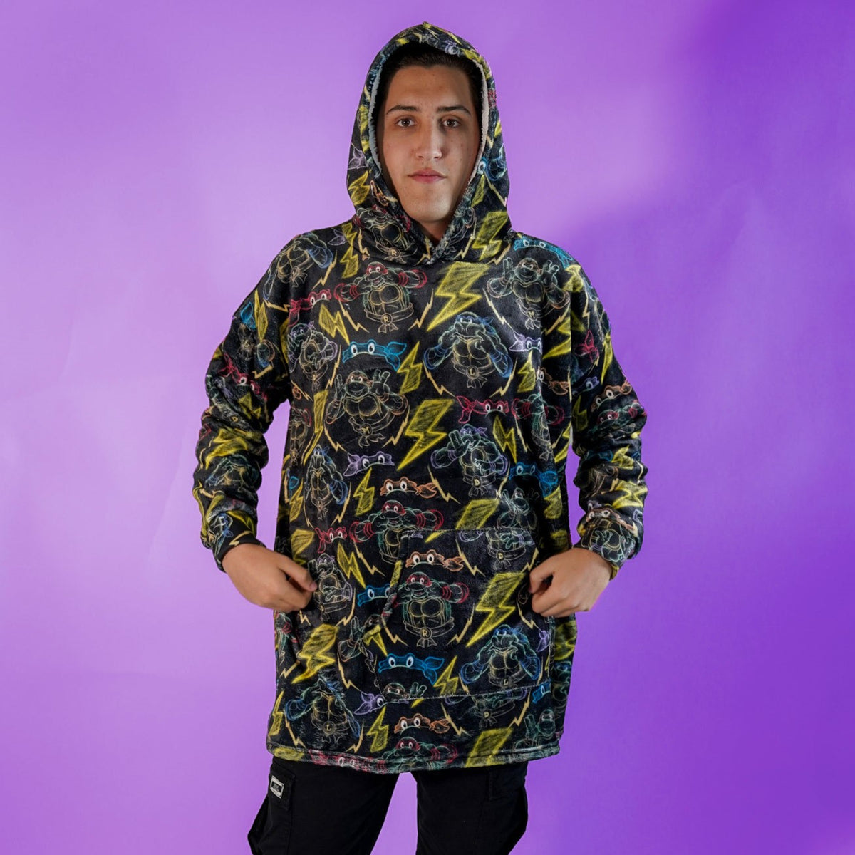 Sudaderota Tortugas Ninja Black