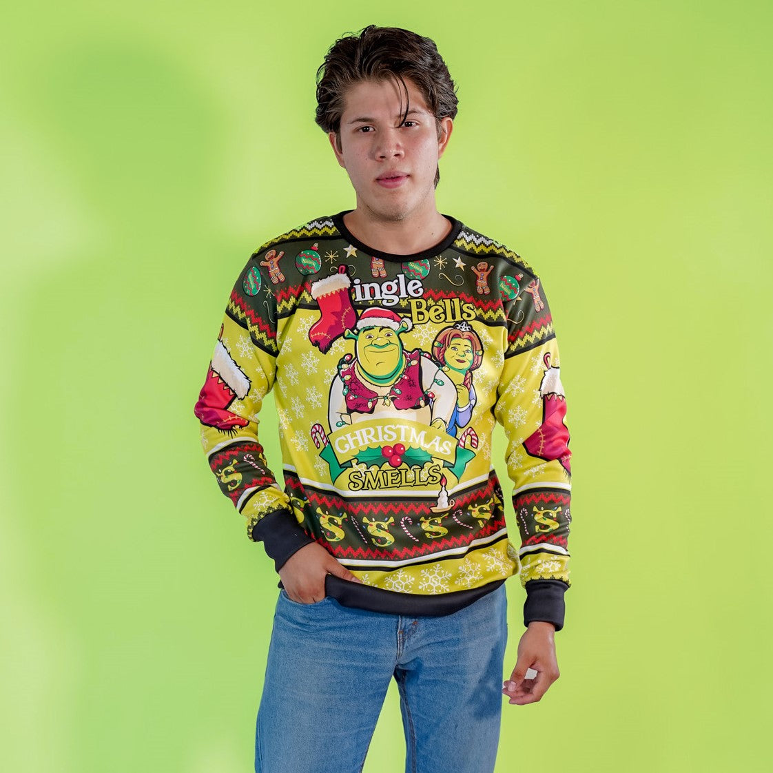 Sudadera Navideña Shrek Ghristmas