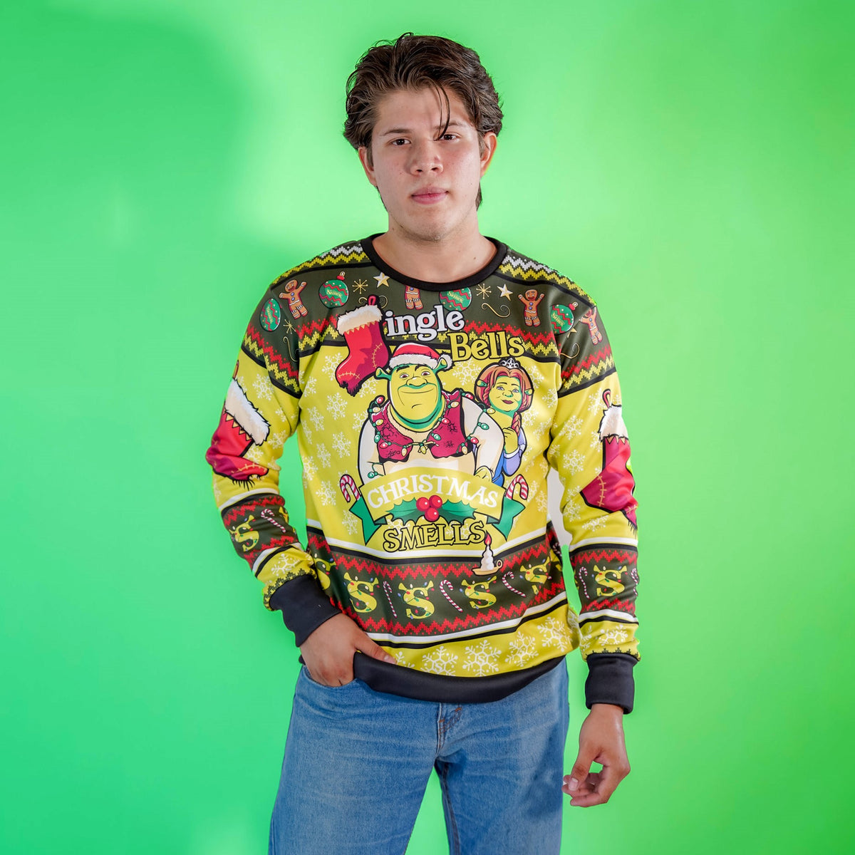 Sudadera Navideña Shrek Ghristmas