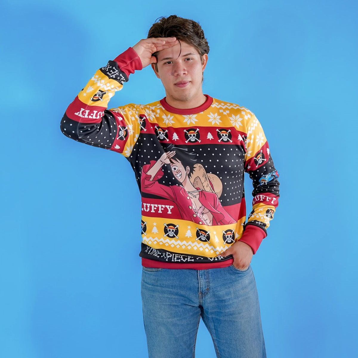 Sudadera Navideña Monkey D Luffy