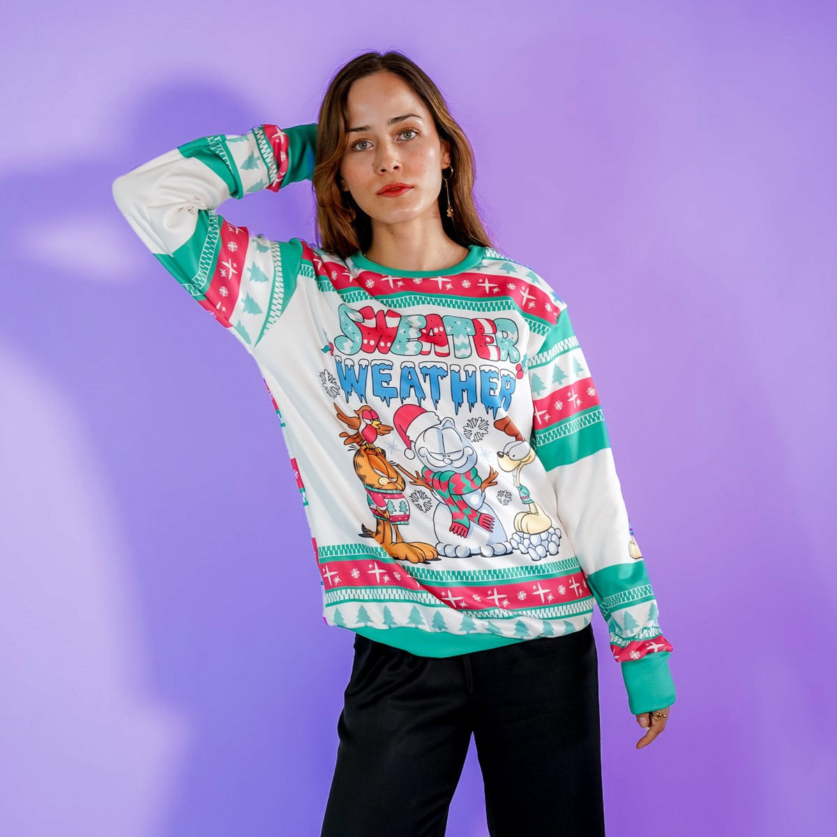 Sudadera Navideña Garfield Sweater Weather