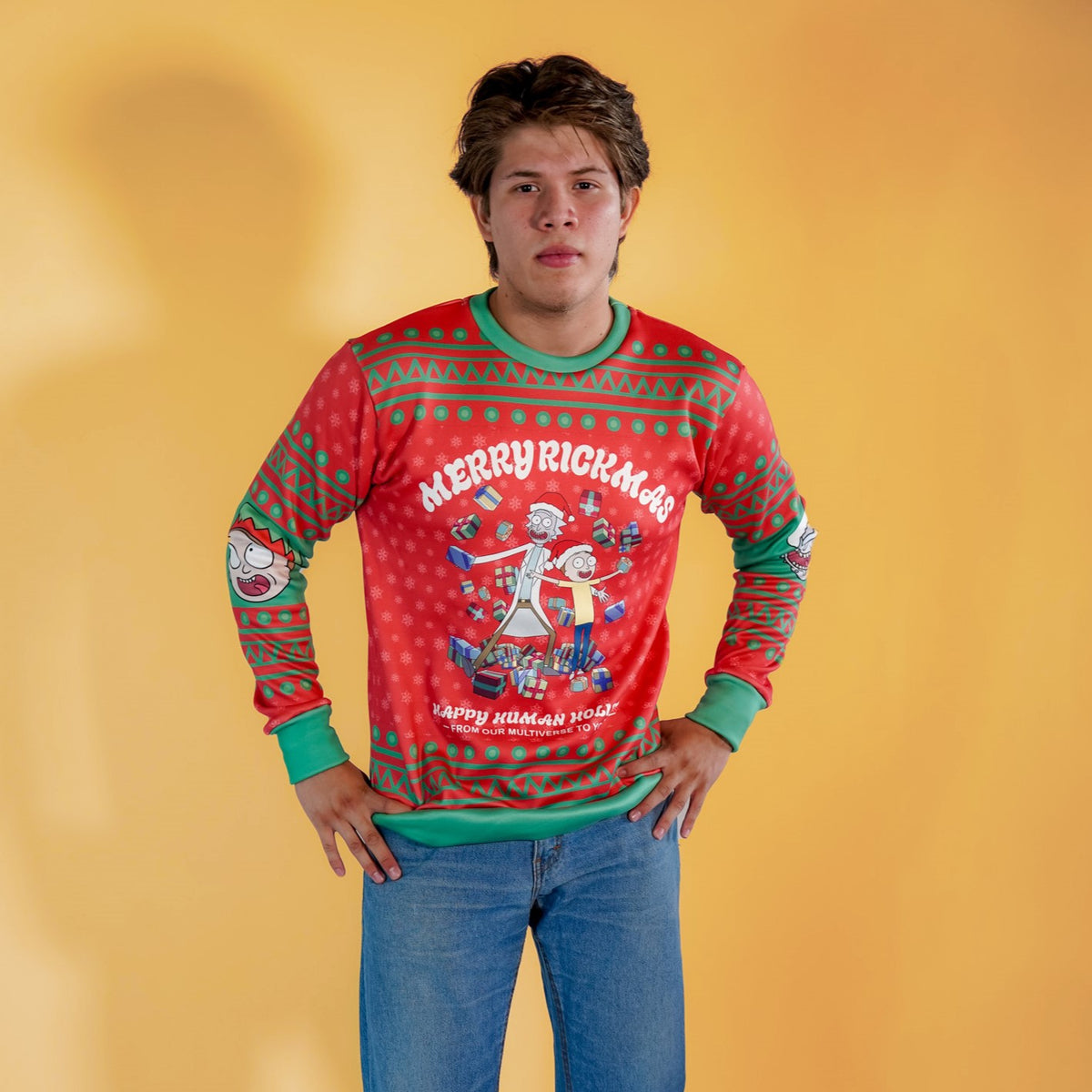 Sudadera Navideña Rick y Morty Merry Rickmas