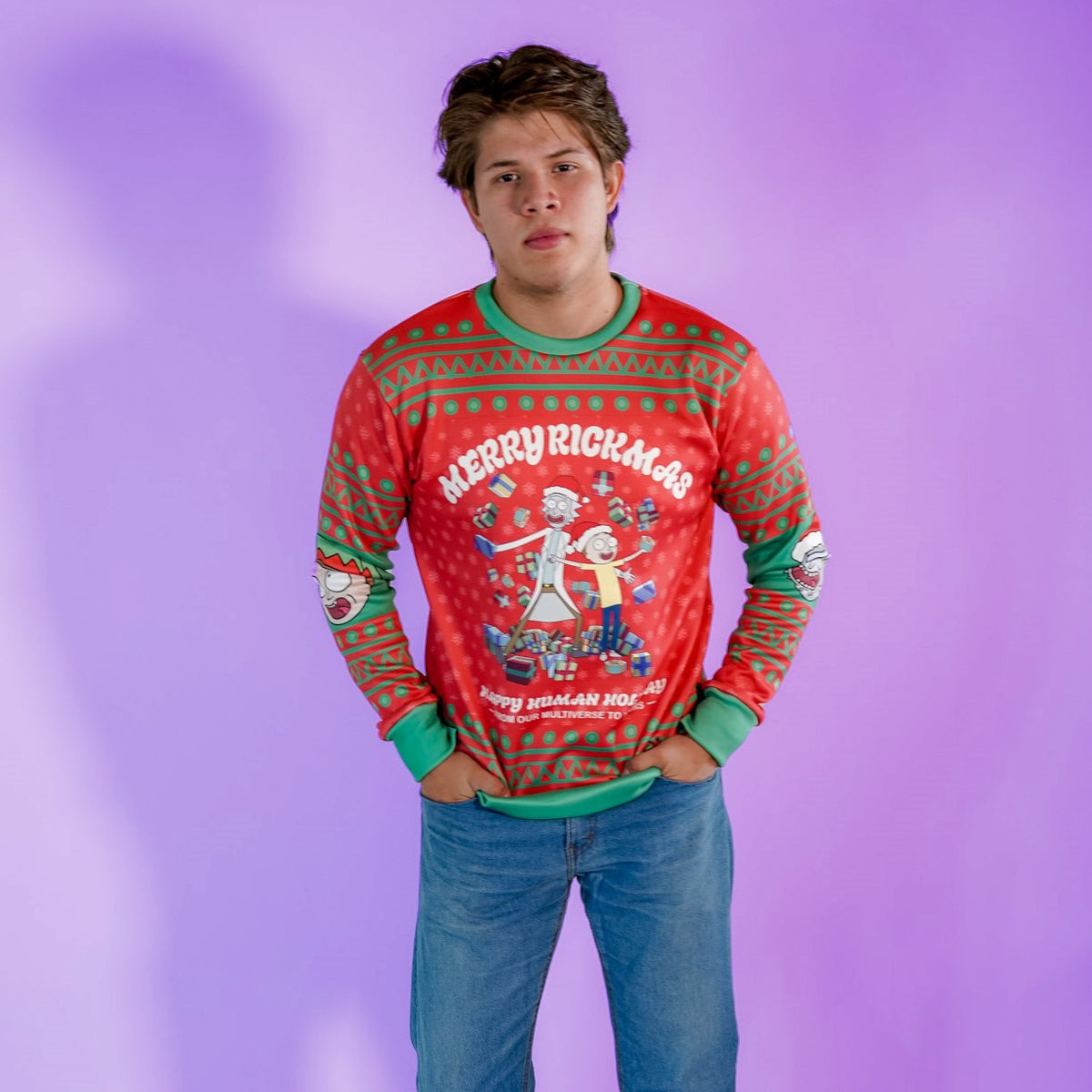 Sudadera Navideña Rick y Morty Merry Rickmas