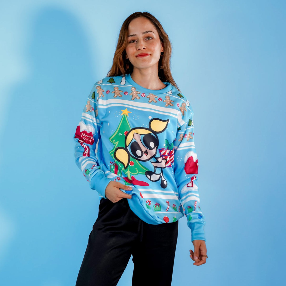 Sudadera Navideña Chicas Superpoderosas Burbuja Oficial