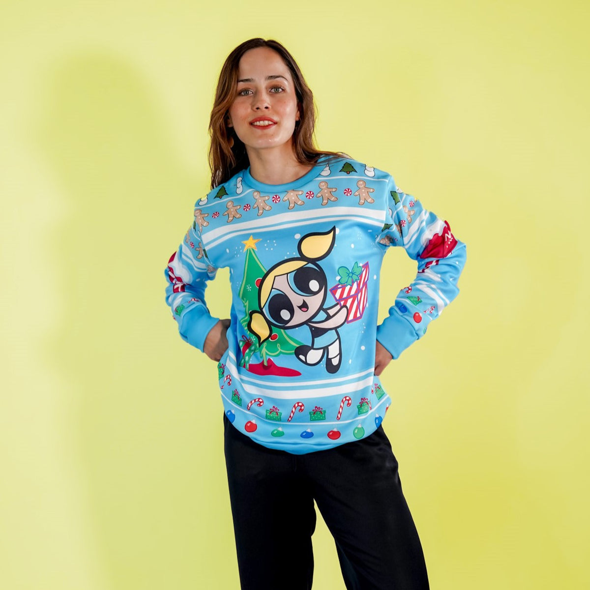 Sudadera Navideña Chicas Superpoderosas Burbuja Oficial