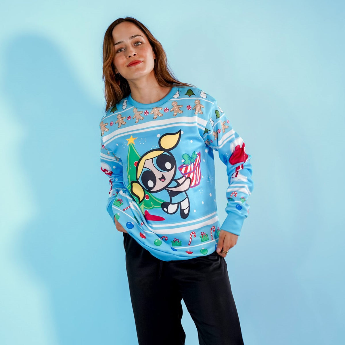 Sudadera Navideña Chicas Superpoderosas Burbuja Oficial