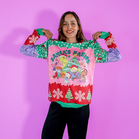 Sudadera Navideña Rugrats Santas Babies