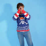 Sudadera Navideña One Piece Mugiwara Blue