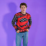 Sudadera Navideña Superman Black