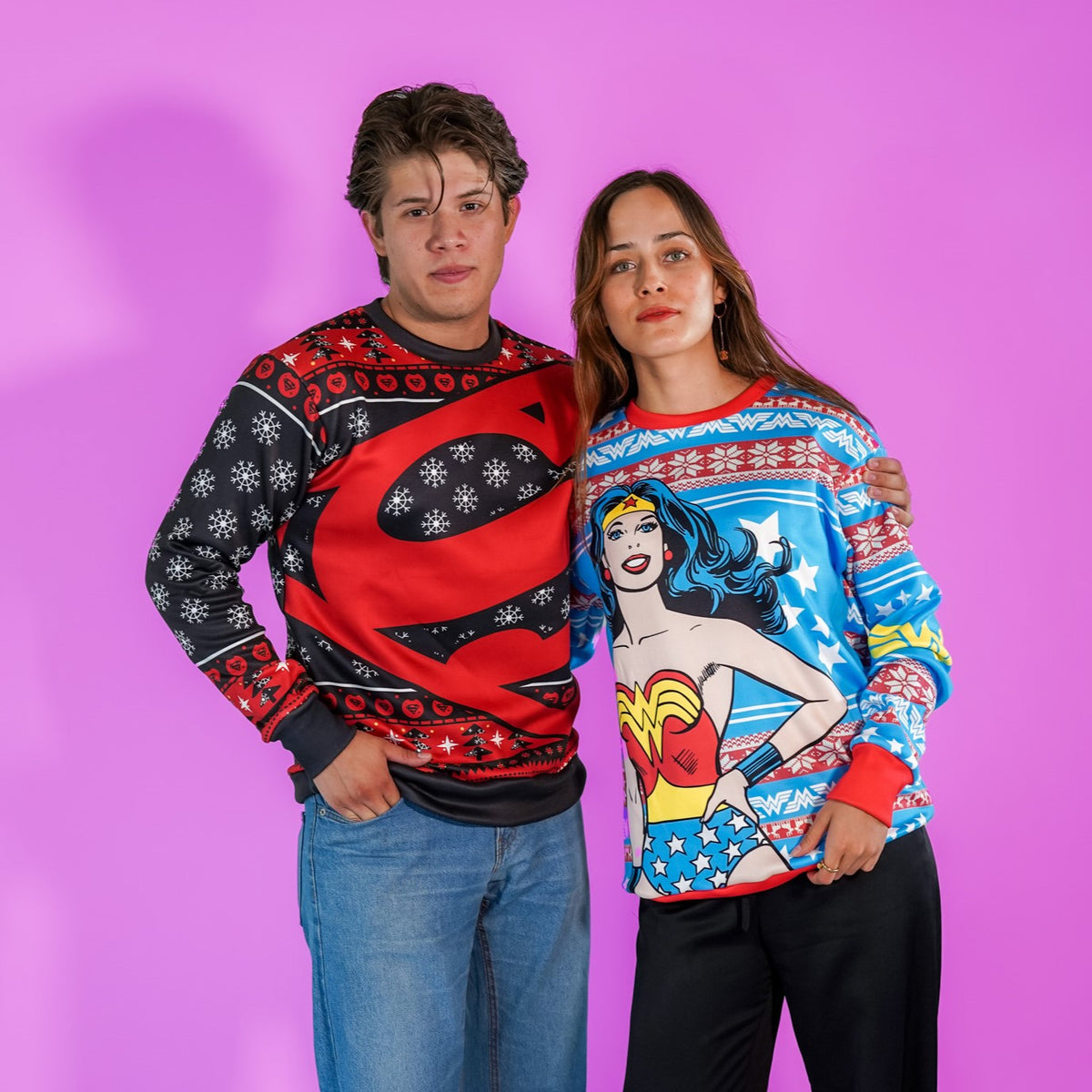 Sudadera Navideña Superman Black