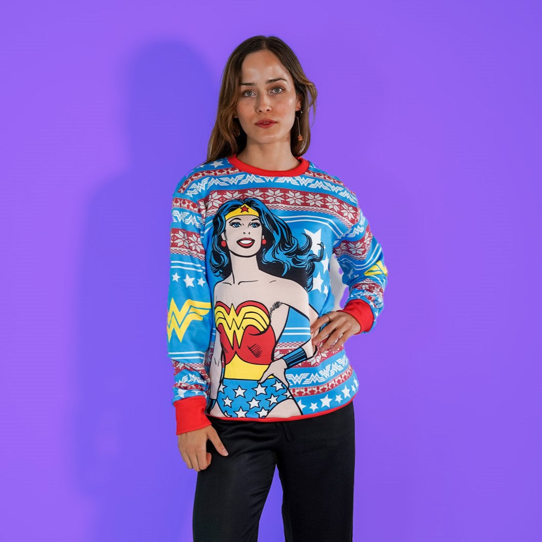 Sudadera Navideña Wonder Woman Stars