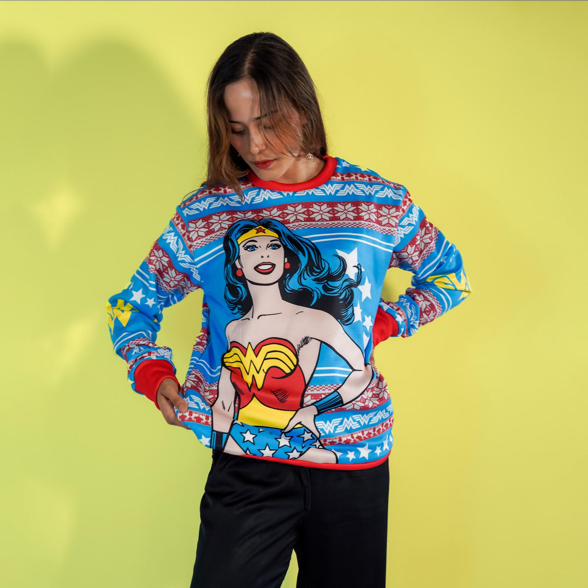 Sudadera Navideña Wonder Woman Stars