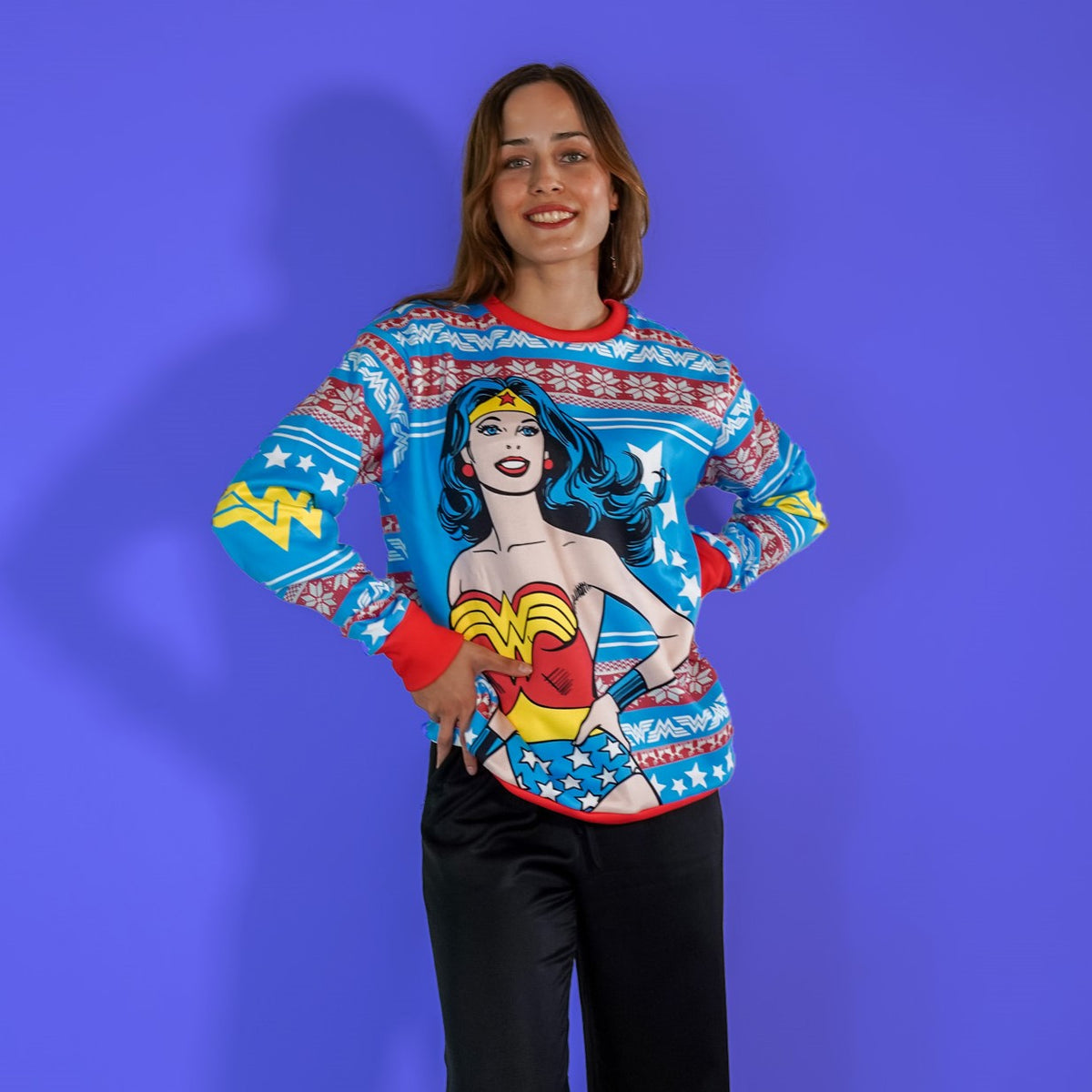 Sudadera Navideña Wonder Woman Stars