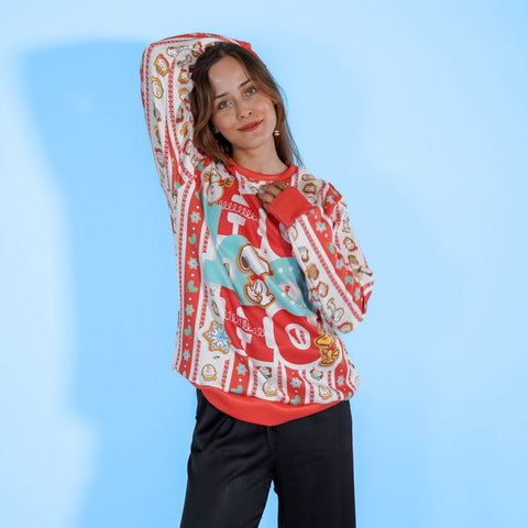 Sudadera Navideña Snoopy Galleta de Jengibre