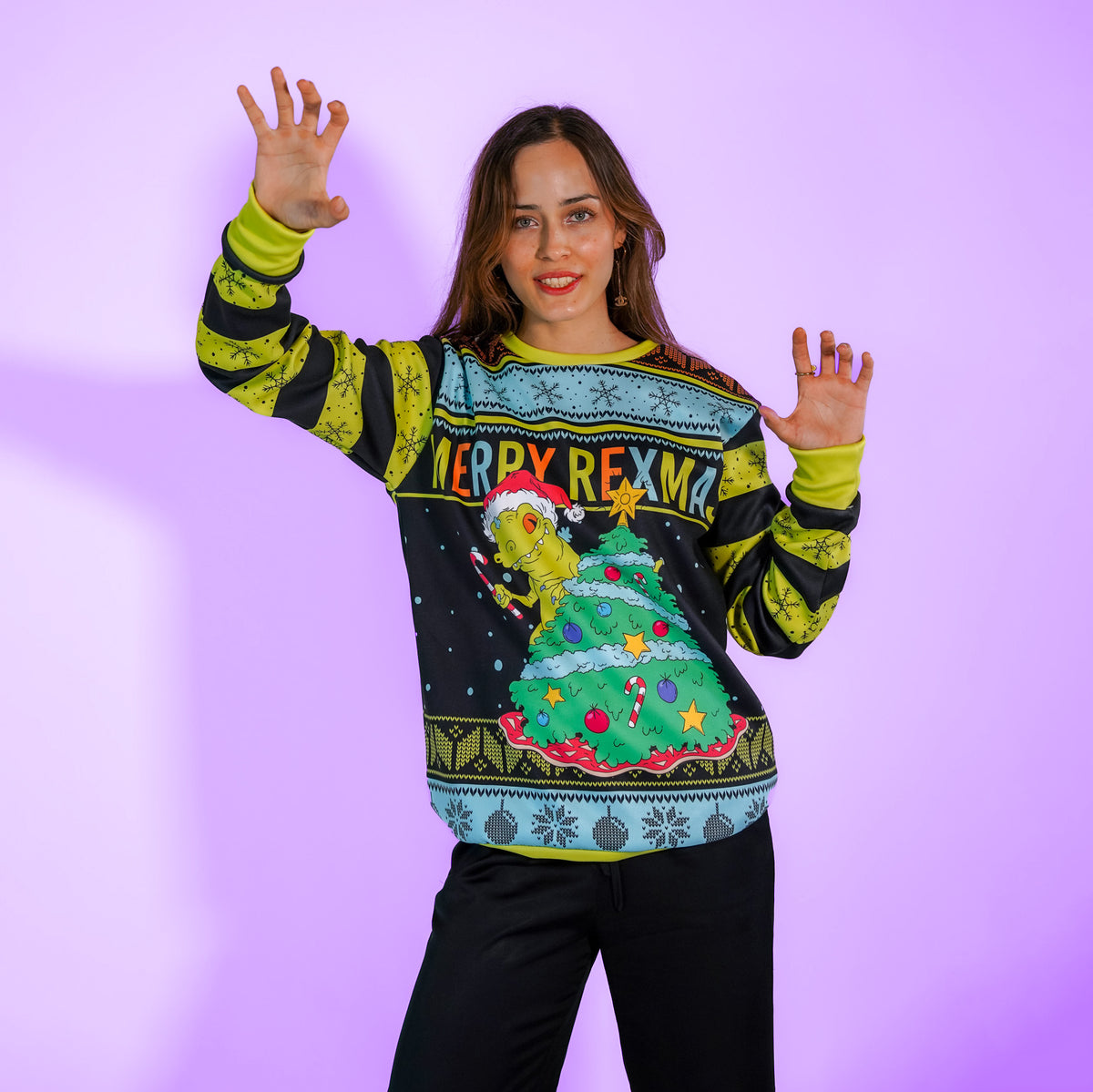 Sudaderas Navideña Reptar Merry Rexmas