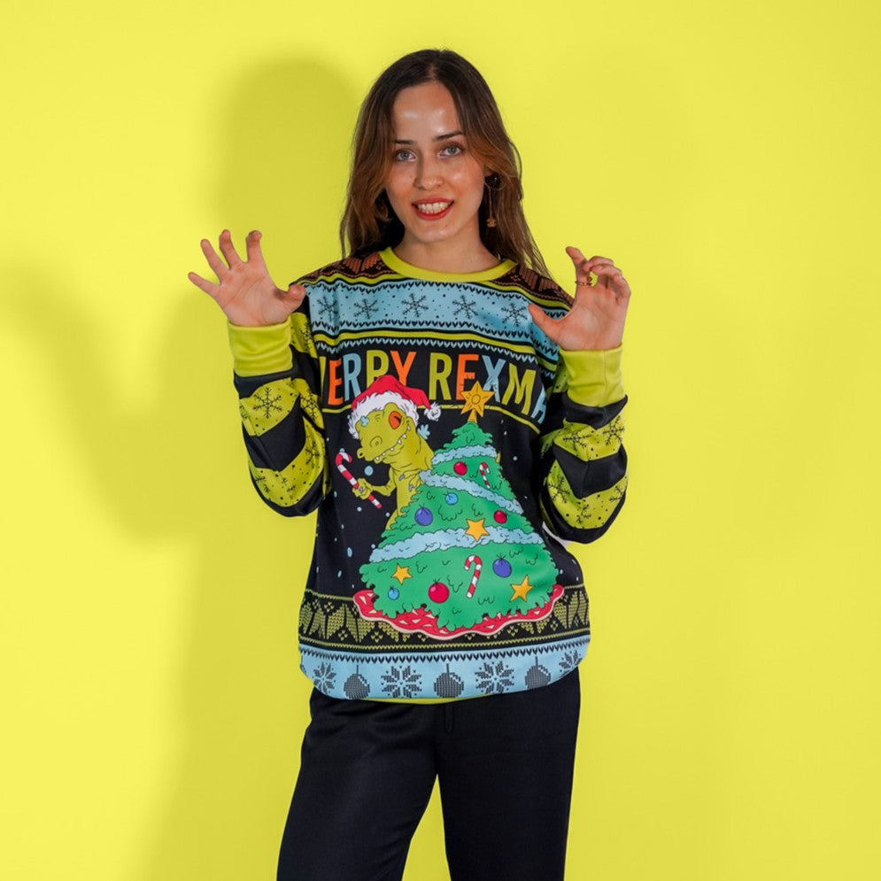 Sudaderas Navideña Reptar Merry Rexmas