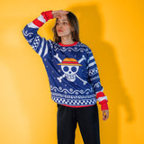 Sudadera Navideña One Piece Mugiwara Blue